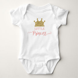 T-shirts Pequena Princesa Bodyfato a Rosa e Dourado