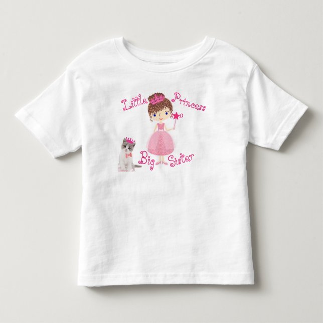 T-shirts Pequena Princesa Irmã Maior (Frente)