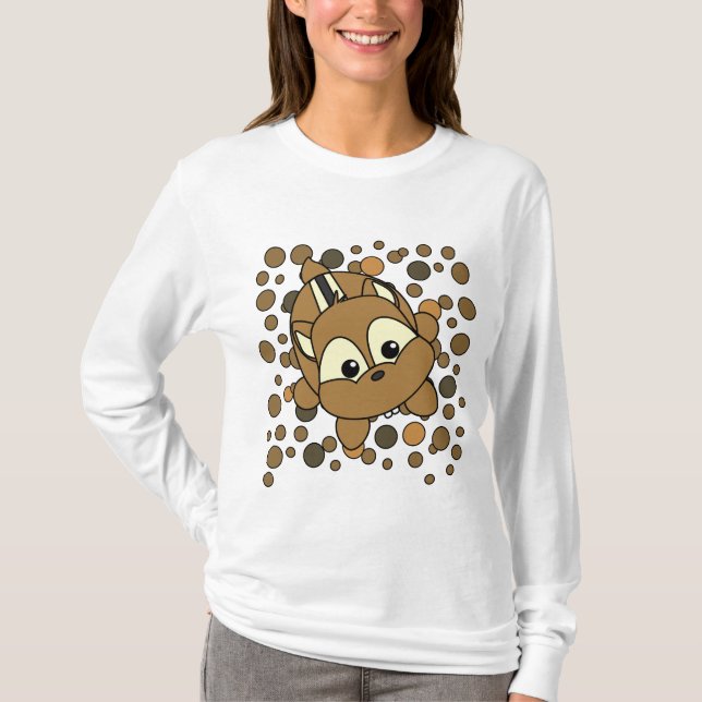 T-shirts Pequeno Critério de Chipmunk Cute (Frente)