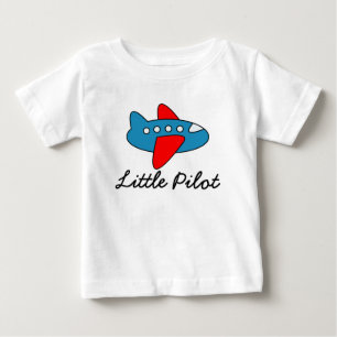 T-shirts Pequeno macacão piloto com desenho animado de aviã