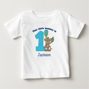 T-shirts Pequeno primeiro aniversario de Macacos Personaliz