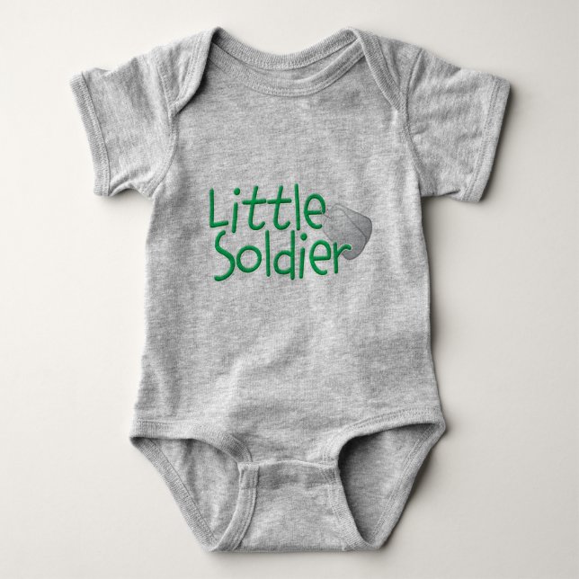 T-shirts Pequeno Soldado - Bebê Militar (Frente)