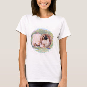T-shirts Pequinês Bonito em Rosa