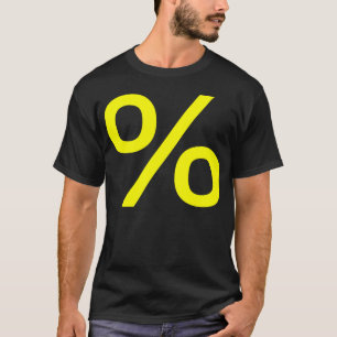 T-shirts Percentagem - Amarelo