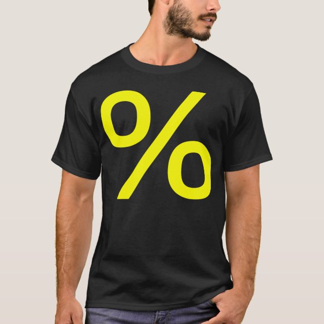 T-shirts Percentagem - Amarelo (Frente)
