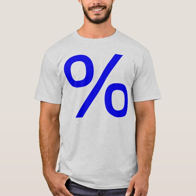 T-shirts Percentagem - Azul (Frente)