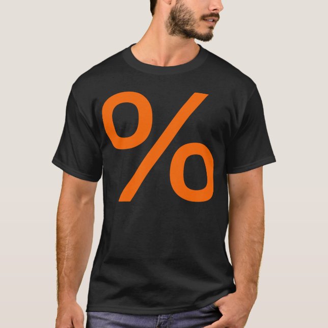 T-shirts Percentagem - Laranja (Frente)