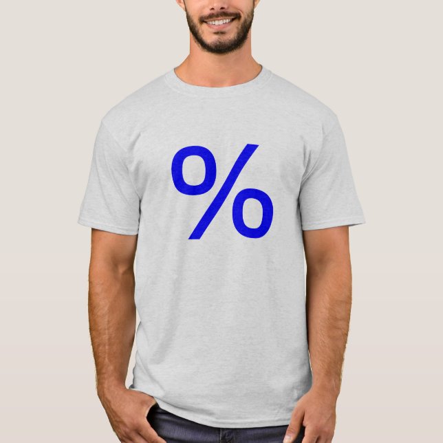 T-shirts Percentagem (Pequena) - Azul (Frente)