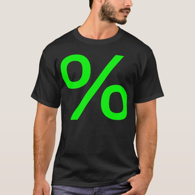 T-shirts Percentagem - Verde (Frente)