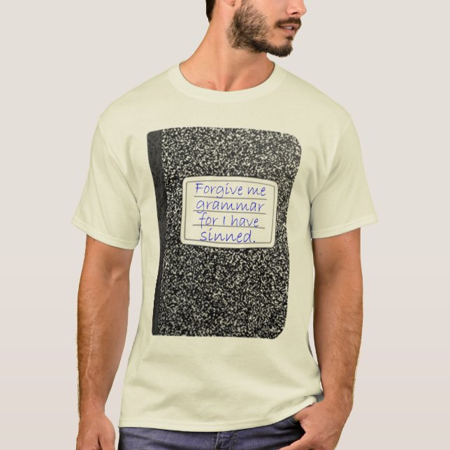 T-shirts Perdoe-me a gramática… (Frente)