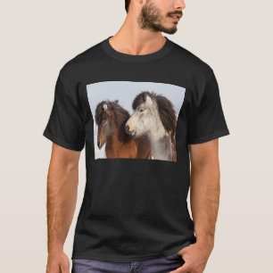 T-shirts Perfil do cavalo islandês, Islândia