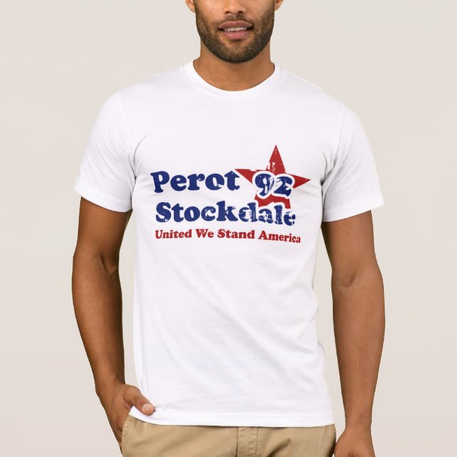 T-shirts Perot Stockdale 92 Vintage Politics Afetado (Frente)