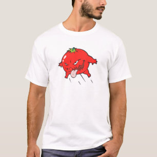 T-shirts personagem de desenho animado de tomate podre