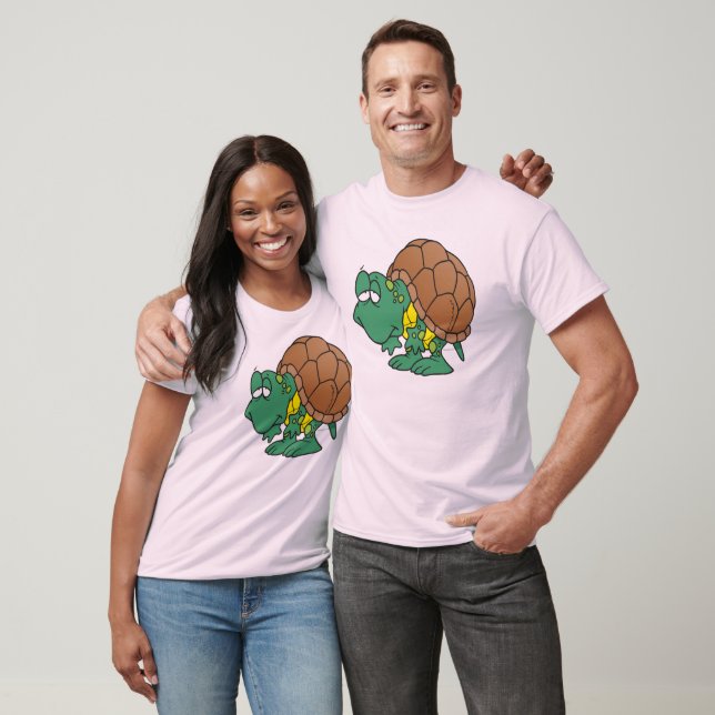 T-shirts personagem de tartaruga-de-cartoon fofa (Unissex)