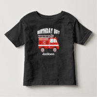 Personalização do Fire Truck Birthday Boy
