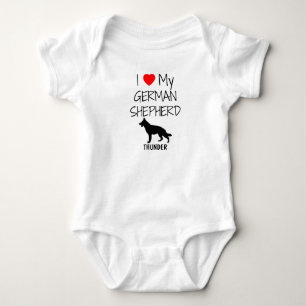 T-shirts Personalizada Eu Amo Meu German shepherd