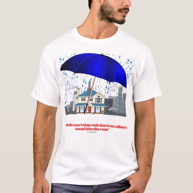 t-shirts personalizadas com prêmio de dia de chuva (Frente)