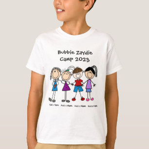T-shirts Personalizadas da Família Stick Figure Ki