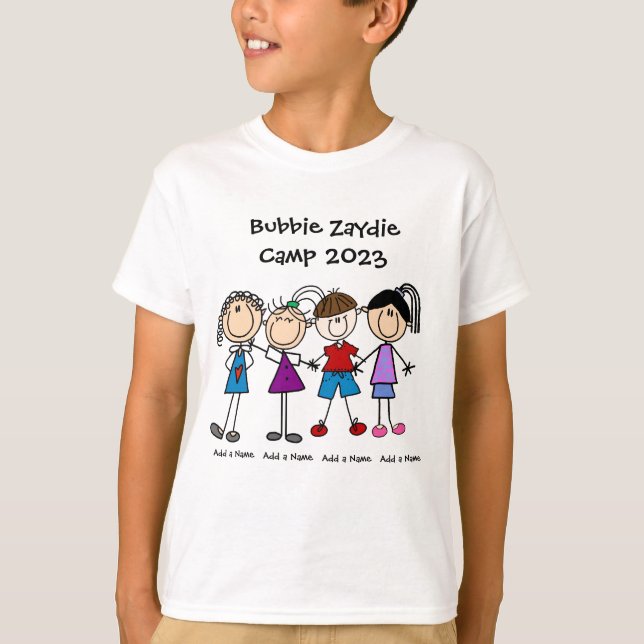 T-shirts Personalizadas da Família Stick Figure Ki (Frente)