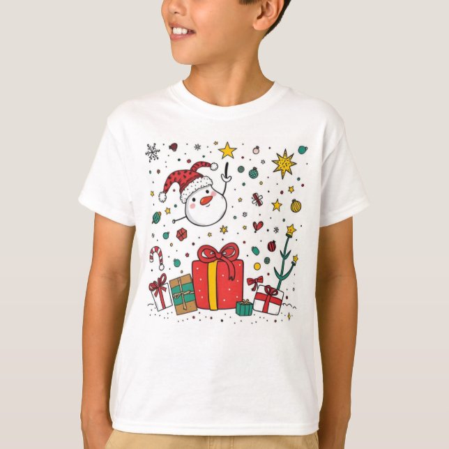 t-shirts personalizadas e bonitas de Natal (Frente)