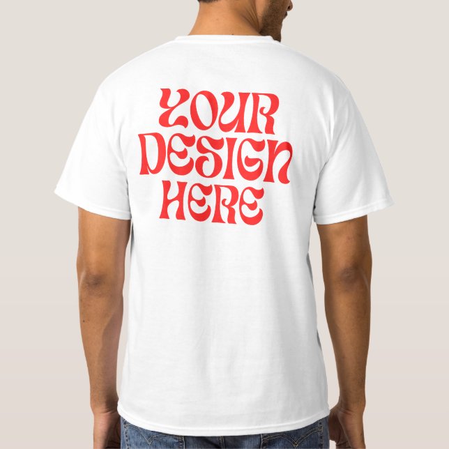 T-shirts Personalizadas Perto De Mim, Sua Design A (Verso)