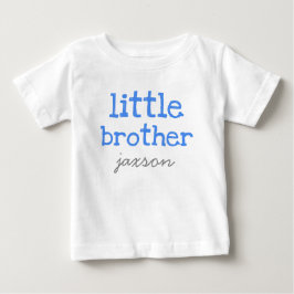 T-shirts Personalizado Adicionar um Nome Texto Azul Irmão P