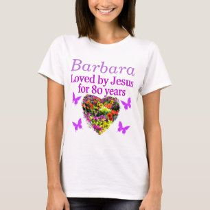 T-SHIRTS PERSONALIZADO AMADO POR JESUS 80 DE ANIVERSÁRIO