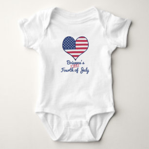 T-shirts Personalizado do Primeiro Quarto de Julho do Bebê