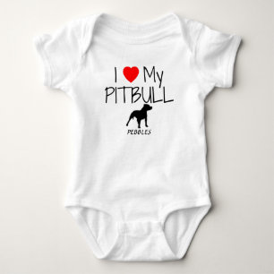 T-shirts Personalizado Eu Amo Meu Pitbull