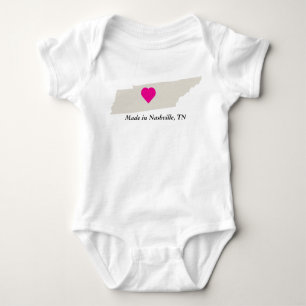 T-shirts Personalizado Feito No Tennessee State Love Baby T