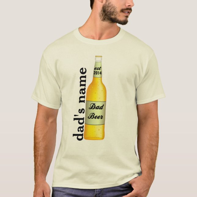 T-shirts PERSONALIZAR cerveja de Pai de Dia de os pais com  (Frente)