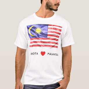 T-shirts Personalizar I Heart Flag da Malásia