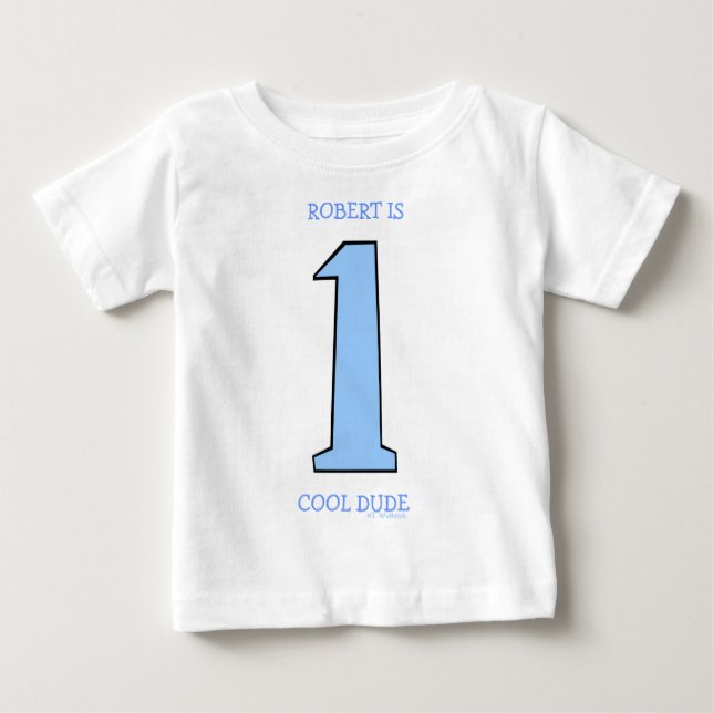 T-shirts Personalizar o Primeiro Aniversário Filho Engraçad (Frente)
