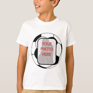 T-shirts personalizáveis de futebol fotográfico
