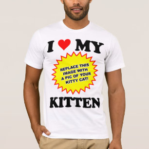 T-shirts PERSONALIZÁVEL Eu Amo Meu Gatinho