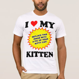 T-shirts PERSONALIZÁVEL Eu Amo Meu Gatinho