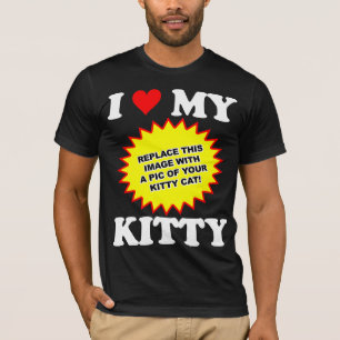 T-shirts PERSONALIZÁVEL Eu Amo Meu Gatinho