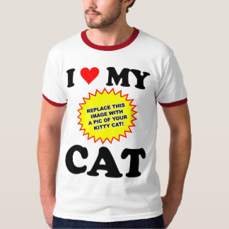 T-shirts PERSONALIZÁVEL Eu Amo Meu Gato
