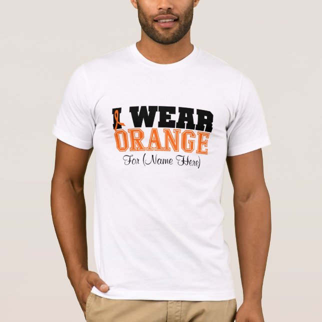 T-shirts Personalize-me vestem a leucemia alaranjada da (Frente)