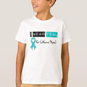 T-shirts Personalize-me vestem o câncer de ovário da fita