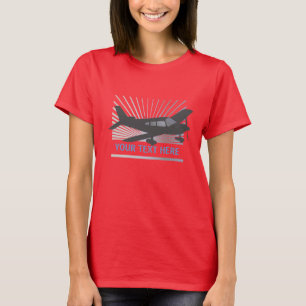 T-shirts Personalize o texto - avião da baixa asa