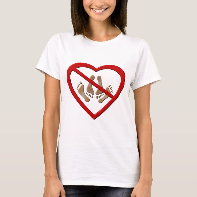 T-shirts Pés de fazer de amor proibidas cartazes senhoras c (Frente)