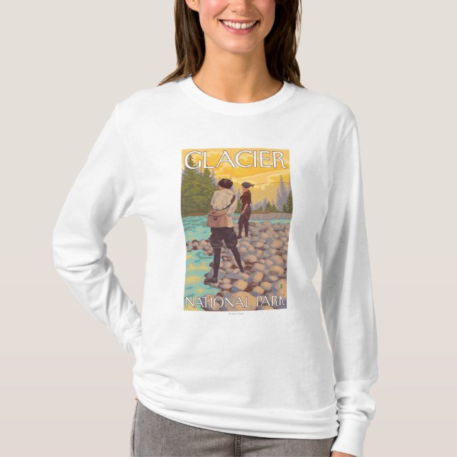 T-shirts Pesca com mosca das mulheres - parque nacional de (Frente)
