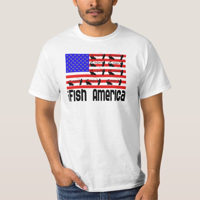 T-shirts Pesca com presentes na América do Peixe (Frente)
