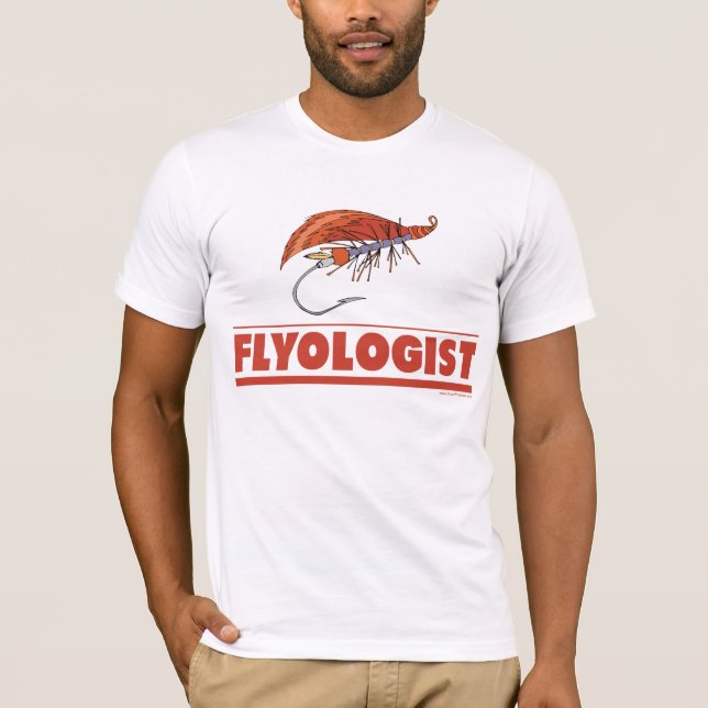 T-shirts Pesca de Mosca Engraçada (Frente)
