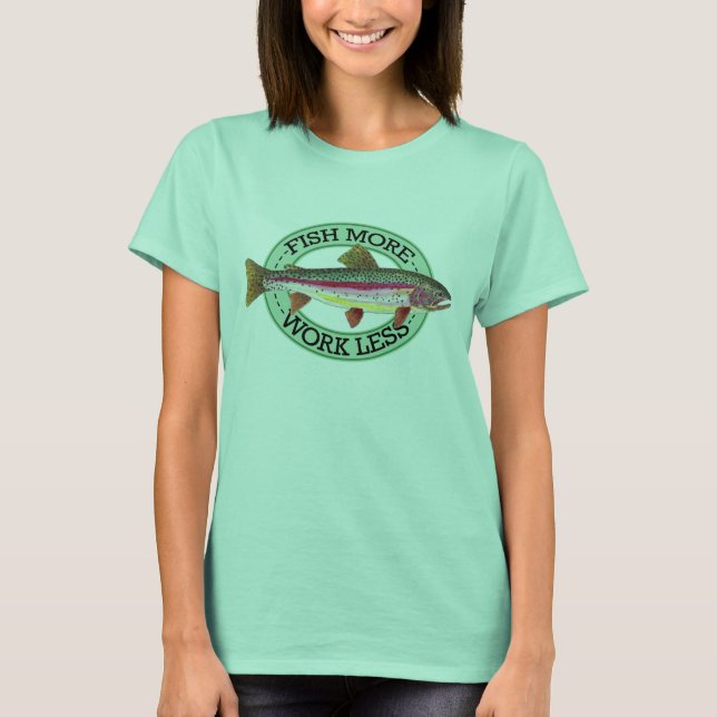 T-shirts Pesca de Trutas Humorosas (Frente)