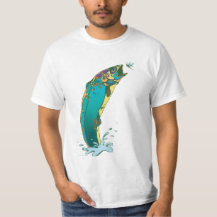 T-shirts Pesca de Trutas Psicodélicas