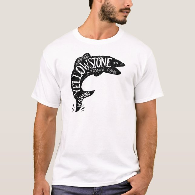T-shirts Pesca de Yellowstone (Frente)