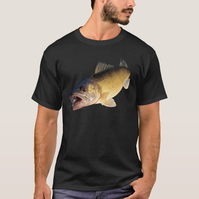 T-shirts Pesca dos Walleye (Frente)