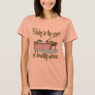 T-shirts Pesca é o esporte das vermes afogadas